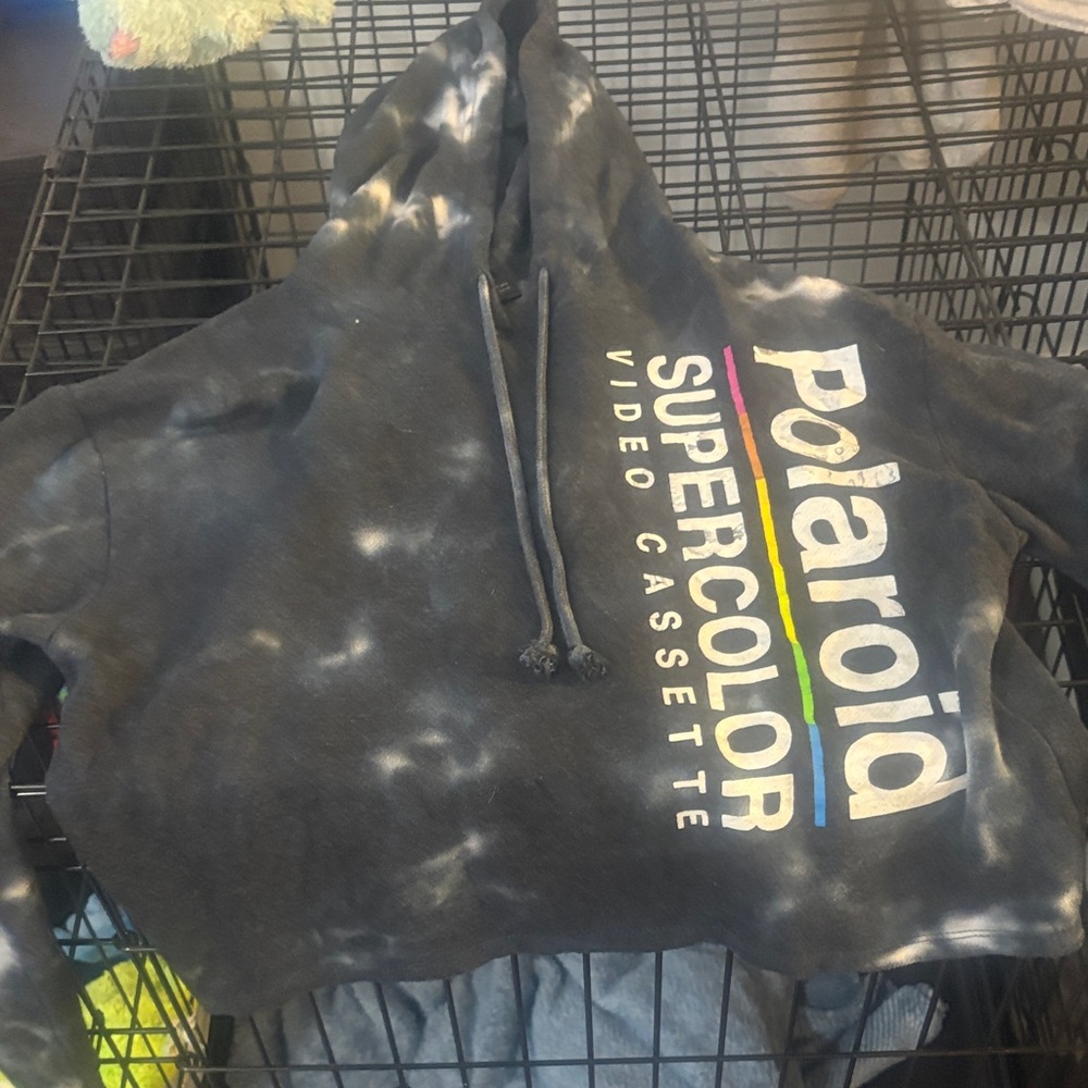 Polaroid Tie-Dye Hoodie with Colorful Logo